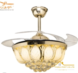 QUẠT TRẦN GIẤU CÁNH ĐÈN PHA LÊ - QVIFA-03-23