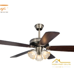 QUẠT TRẦN 5 CÁNH GỖ ĐÈN CỔ ĐIỂN - QVIFA-101