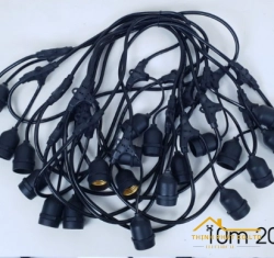 DÂY ĐUI ĐÈN TREO E27 - 10M 20 ĐUI - DÂY NHÔM