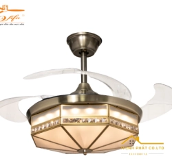 QUẠT TRẦN GIẤU CÁNH ĐÈN CỔ ĐIỂN - QVIFA-11