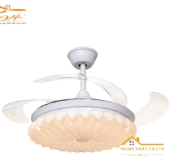 QUẠT TRẦN GIẤU CÁNH ĐÈN MÂM LED HIỆN ĐẠI - QVIFA-116