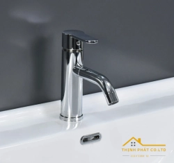 VÒI LAVABO NÓNG LẠNH INOX SUS 304 MẠ CROME XOAY 360 ĐỘ MÃ 2014