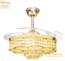 QUẠT TRẦN GIẤU CÁNH ĐÈN PHA LÊ - QVIFA-21