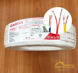 Dây cáp điện đôi mềm VCmd 2x1.5 - 0,6/1kV - Cadivi