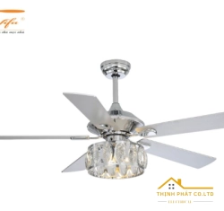 ĐÈN QUẠT TRẦN CÁNH GỖ PHA LÊ HIỆN ĐẠI - QVIFA-433