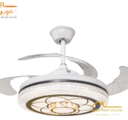 QUẠT TRẦN GIẤU CÁNH ĐÈN MÂM LED PHA LÊ - QVIFA-71