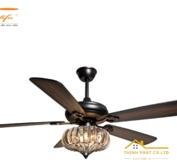 ĐÈN QUẠT TRẦN CÁNH GỖ CỔ ĐIỂN QVIFA - 85