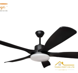 ĐÈN QUẠT TRẦN CÁNH NHỰA ĐEN - QVIFA - 97
