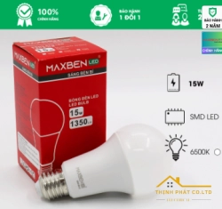 ĐÈN LED BULB TRÒN 15W E27 MAXBEN BE27-MB-A70-15