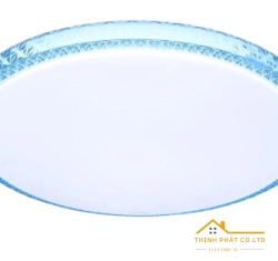ĐÈN LED ỐP TRẦN PHA LÊ 3 MÀU 36W VIỀN XANH - KOSOOM - OP-KS-PLX-36-DM