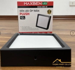 ĐÈN LED ỐP TRẦN PLUSH MAXBEN VUÔNG 12W - OP-MB-PLVD-12/ OP-MB-PLVD-12-DM
