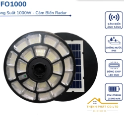 ĐÈN SÂN VƯỜN NĂNG LƯỢNG MẶT TRỜI 1000W JD-UFO1000 JINDIAN