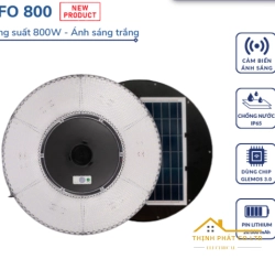 ĐÈN SÂN VƯỜN NĂNG LƯỢNG MẶT TRỜI 800W UFO KIM CƯƠNG 800 JINDIAN