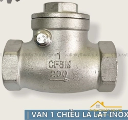 VAN MỘT CHIỀU LÁ LẬT REN INOX (15-50)