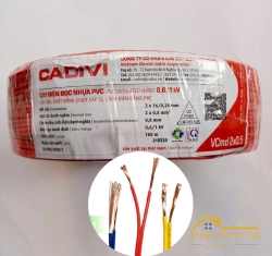 Dây cáp điện đôi mềm VCmd 2x0.5 - 0,6/1kV - Cadivi