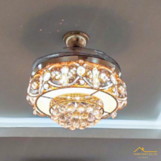 QUẠT TRẦN GIẤU CÁNH ĐÈN PHA LÊ - QVIFA-02-23