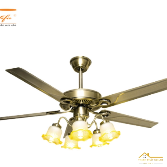 QUẠT TRẦN 5 CÁNH ĐÈN CỔ ĐIỂN - QVIFA-06