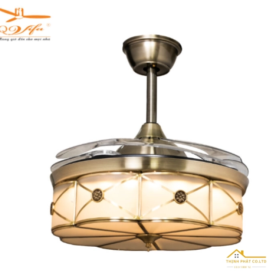QUẠT TRẦN GIẤU CÁNH ĐÈN CỔ ĐIỂN - QVIFA-08