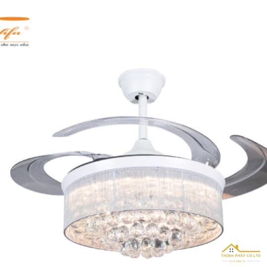 QUẠT TRẦN GIẤU CÁNH ĐÈN PHA LÊ - QVIFA-09-24
