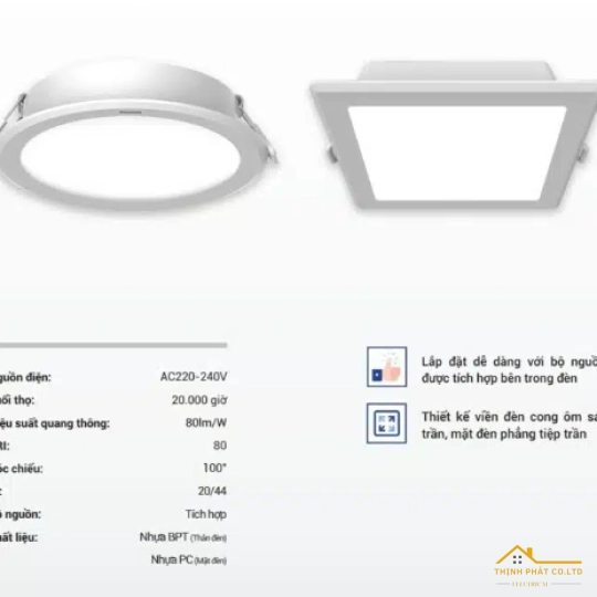 ĐÈN ÂM TRẦN DN 2G 12W