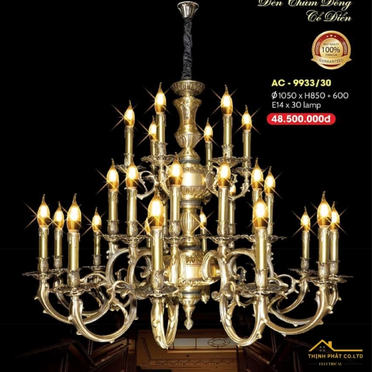 ĐÈN CHÙM CỔ ĐIỂN ÂU VIỆT AC-9933/30