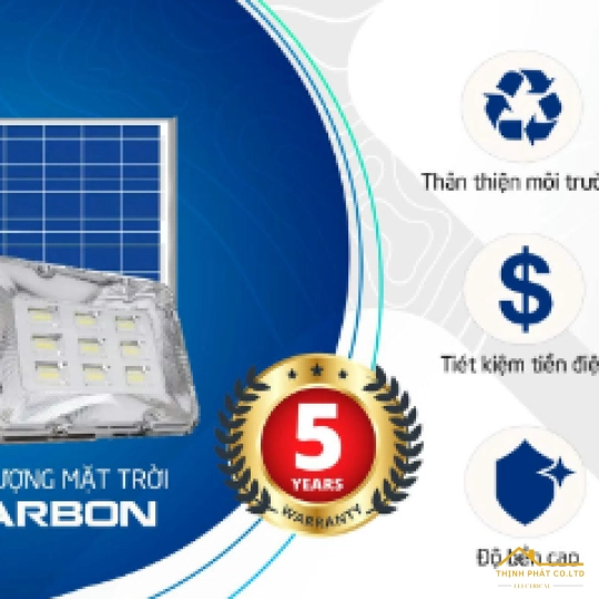 ĐÈN PHA NĂNG LƯỢNG MẶT TRỜI 100W BCT WW2.0 BLUE CARBON