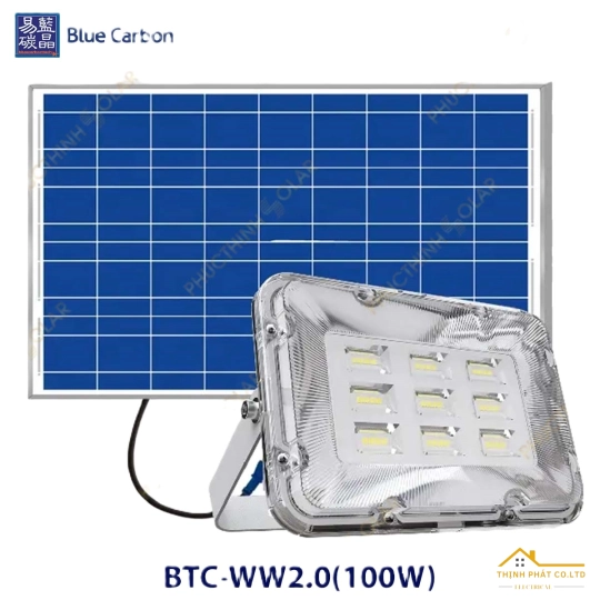 ĐÈN PHA NĂNG LƯỢNG MẶT TRỜI 100W BCT WW2.0 BLUE CARBON