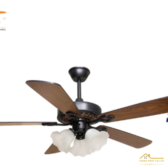 QUẠT TRẦN 5 CÁNH GỖ ĐÈN CỔ ĐIỂN - QVIFA-108