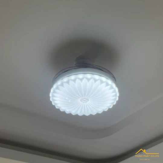 QUẠT TRẦN GIẤU CÁNH ĐÈN MÂM LED HIỆN ĐẠI - QVIFA-116