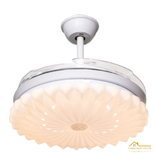 QUẠT TRẦN GIẤU CÁNH ĐÈN MÂM LED HIỆN ĐẠI - QVIFA-116
