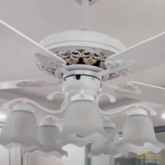 QUẠT TRẦN 5 CÁNH ĐÈN CỔ ĐIỂN - QVIFA-12