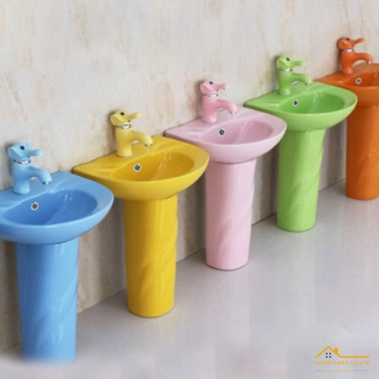 VÒI LAVABO NÓNG LẠNH ĐỒNG THAU PHỦ SỨ CHO BÉ YÊU HÌNH CON VOI 1616V
