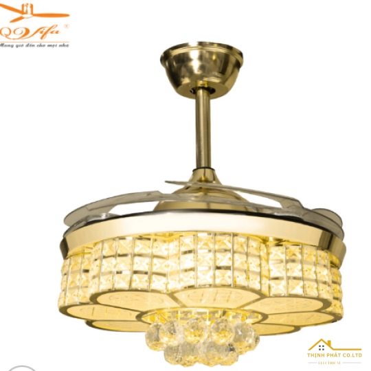 QUẠT TRẦN GIẤU CÁNH ĐÈN PHA LÊ - QVIFA-21