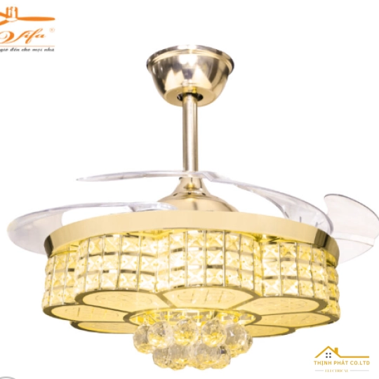 QUẠT TRẦN GIẤU CÁNH ĐÈN PHA LÊ - QVIFA-21
