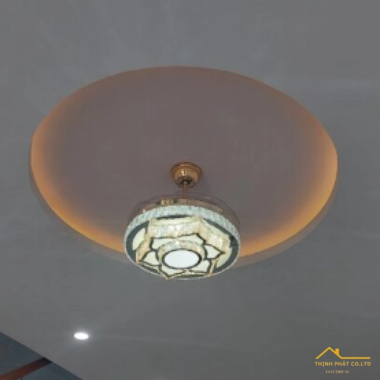QUẠT TRẦN GIẤU CÁNH ĐÈN PHA LÊ - QVIFA-23