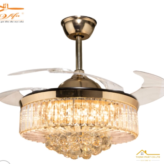 QUẠT TRẦN GIẤU CÁNH ĐÈN PHA LÊ - QVIFA-27