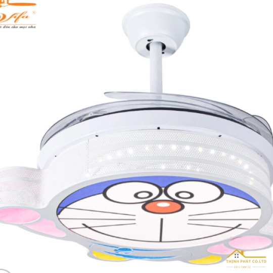 QUẠT TRẦN PHÒNG NGỦ GIẤU CÁNH DORAEMON CHO BÉ - QVIFA-29