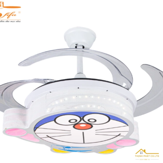 QUẠT TRẦN PHÒNG NGỦ GIẤU CÁNH DORAEMON CHO BÉ - QVIFA-29