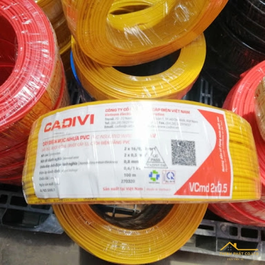Dây cáp điện đôi mềm VCmd 2x2.5 - 0,6/1kV - Cadivi