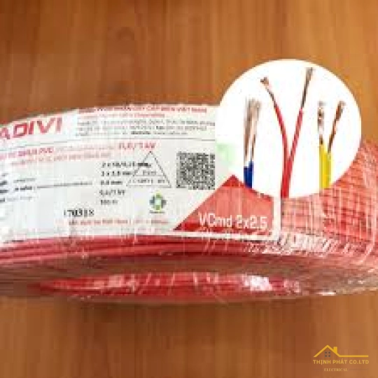 Dây cáp điện đôi mềm VCmd 2x2.5 - 0,6/1kV - Cadivi