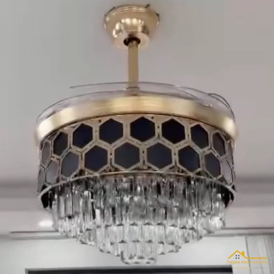 QUẠT TRẦN GIẤU CÁNH ĐÈN PHA LÊ - QVIFA-31-24