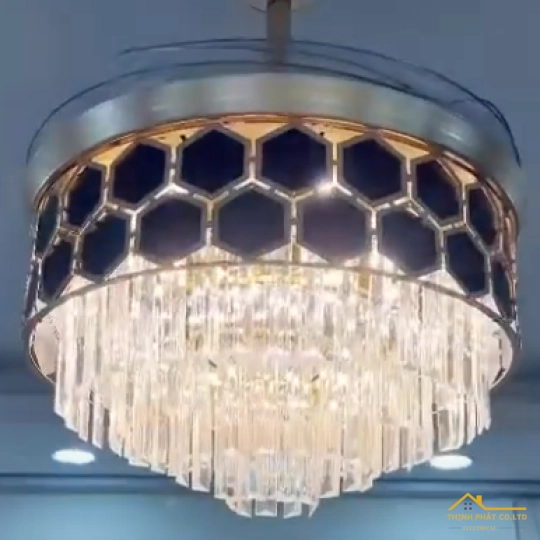 QUẠT TRẦN GIẤU CÁNH ĐÈN PHA LÊ - QVIFA-31-24