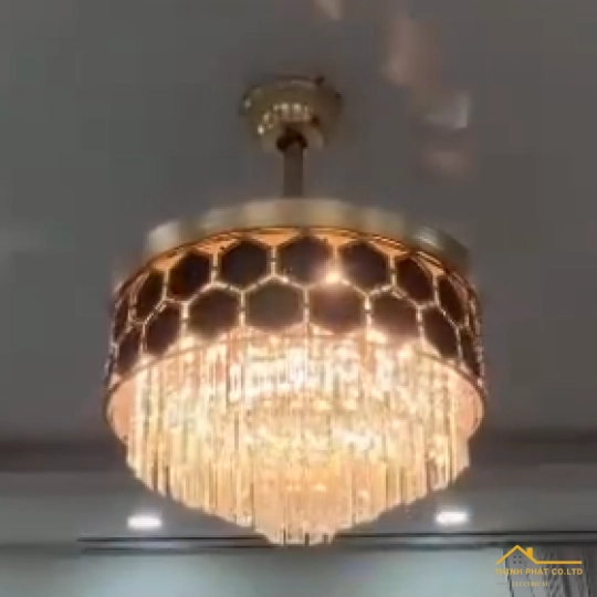 QUẠT TRẦN GIẤU CÁNH ĐÈN PHA LÊ - QVIFA-31-24