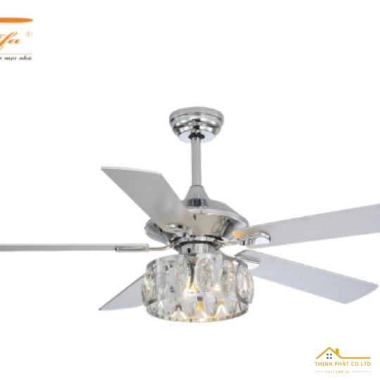 ĐÈN QUẠT TRẦN CÁNH GỖ PHA LÊ HIỆN ĐẠI - QVIFA-433