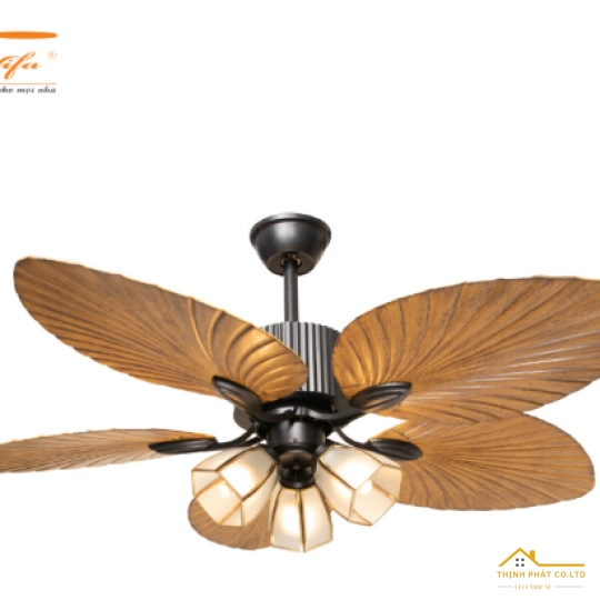 ĐÈN QUẠT TRẦN CÁNH LÁ NHỰA - QVIFA-49