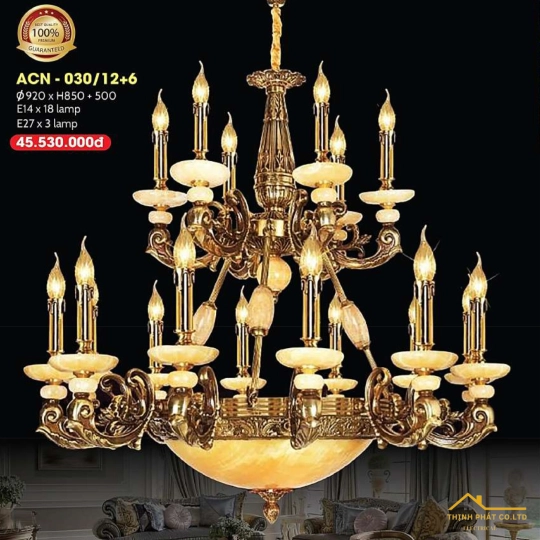 ĐÈN CHÙM CỔ ĐIỂN ÂU VIỆT ACN-030/12+6