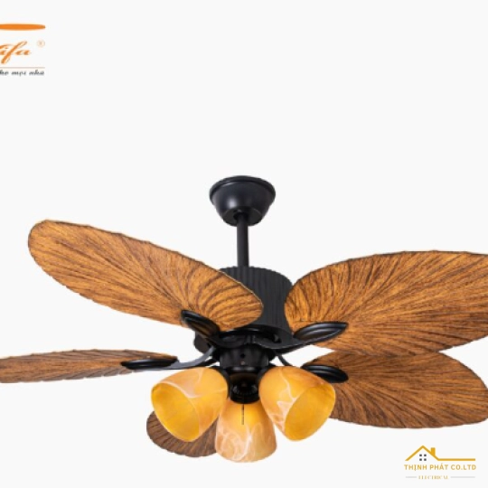 ĐÈN QUẠT TRẦN CÁNH LÁ NHỰA - QVIFA-50