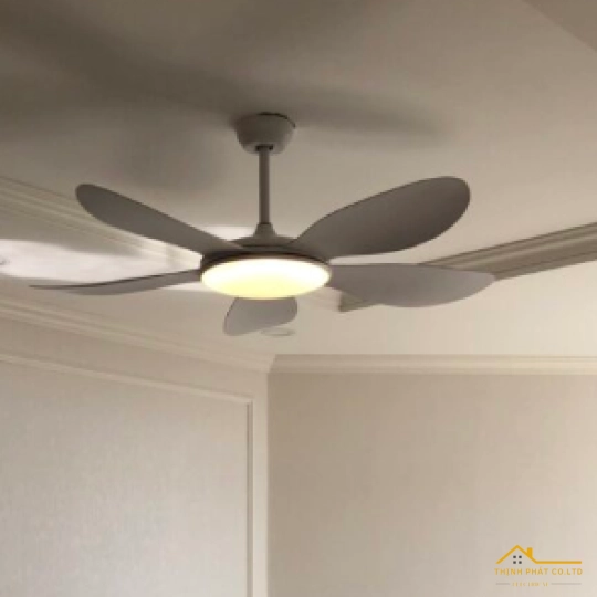 ĐÈN QUẠT TRẦN CÁNH NHỰA MẶT TRỜI TRẮNG - QVIFA - 54