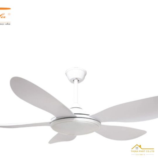 ĐÈN QUẠT TRẦN CÁNH NHỰA MẶT TRỜI TRẮNG - QVIFA - 54