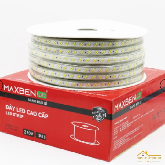 ĐÈN LED DÂY 220V CHIP 5730 3 MÀU 3 CHẾ ĐỘ - MAXBEN - LD-MB- 5730-220-DM